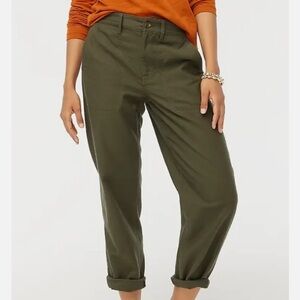 J.Crew Woman’s Cotton Camp Pants in Green | Size 10 Petite